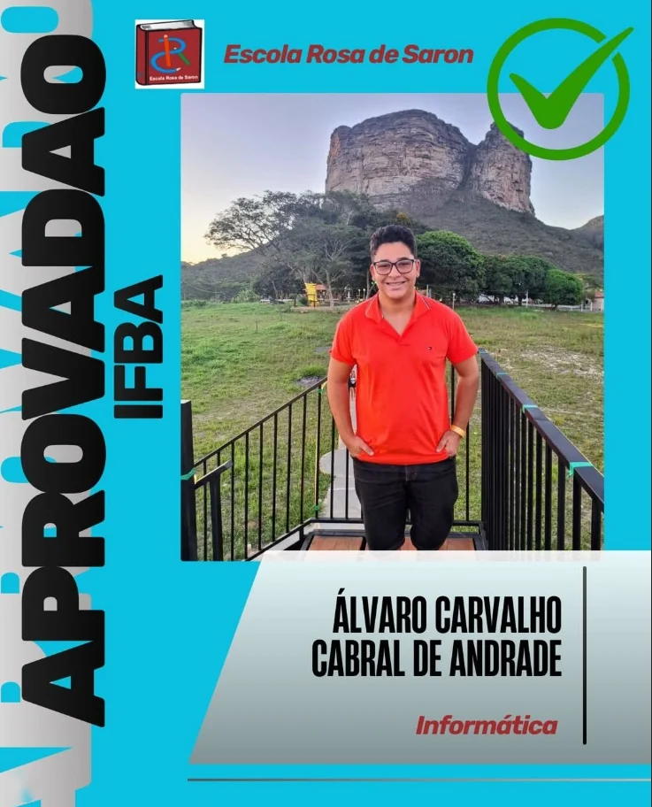 Cartão de aprovação no IFBA: Álvaro Carvalho Cabral de Andrade, Informática