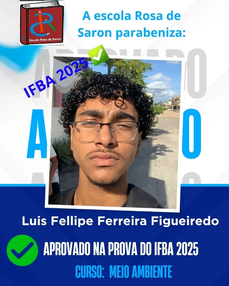 Cartão de aprovação no IFBA: Luis Fellipe Ferreira Figueiredo, Meio Ambiente